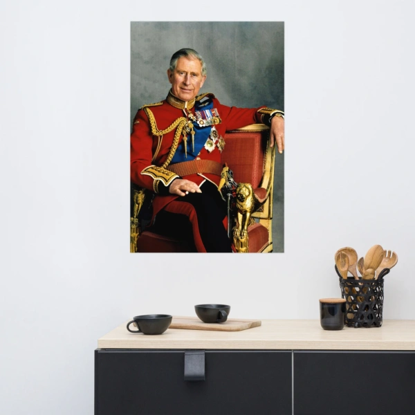 King Charles III (Prince Charles) Portrait Matte Poster