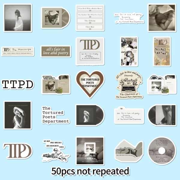 Taylor Swift TTPD Album Stickers - Image 4