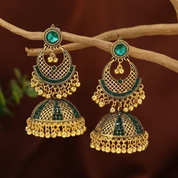 Bridal Gold Jhumka Design - Image 2