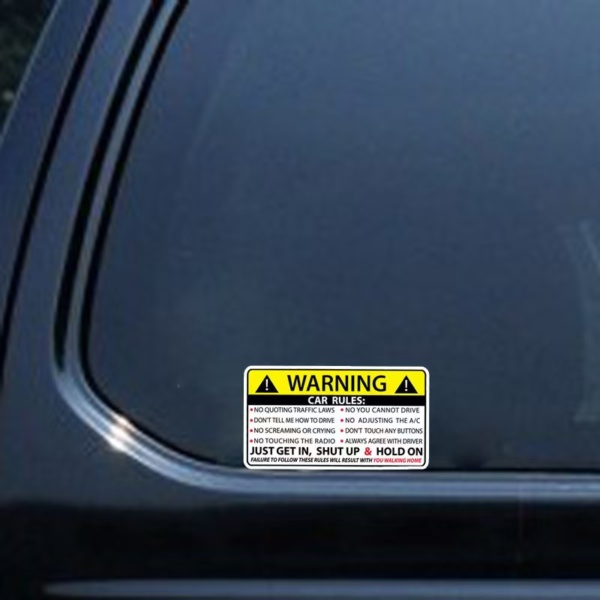 Car Safety Warning Rule Sticker - Image 6