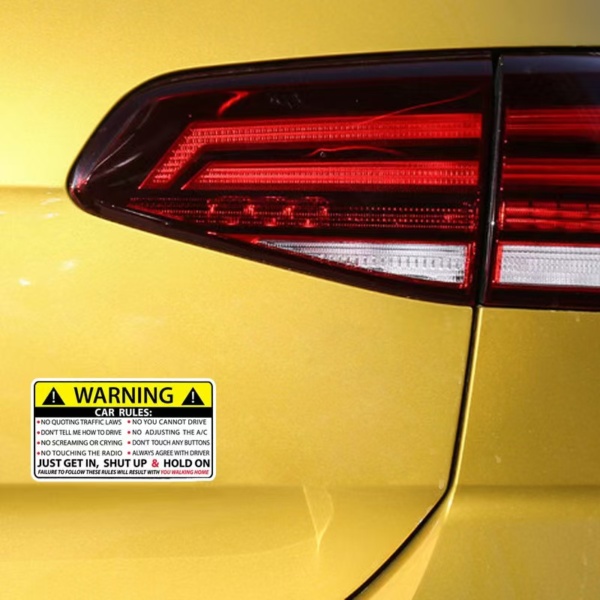 Car Safety Warning Rule Sticker - Image 5
