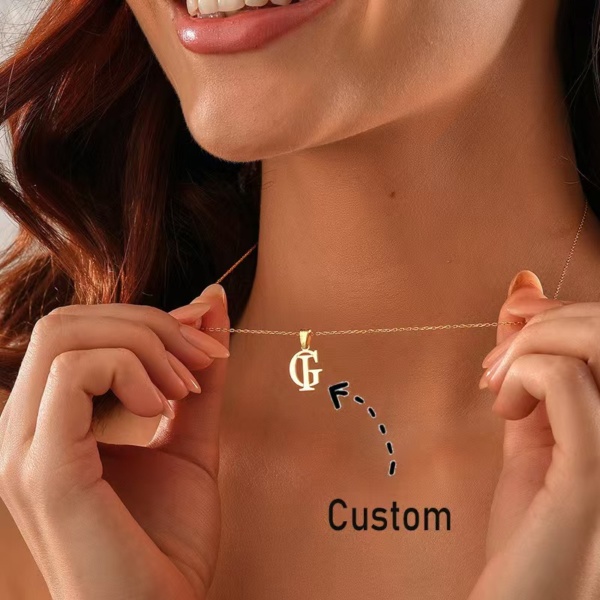 Two Alphabet Pendants in Gold - Image 5