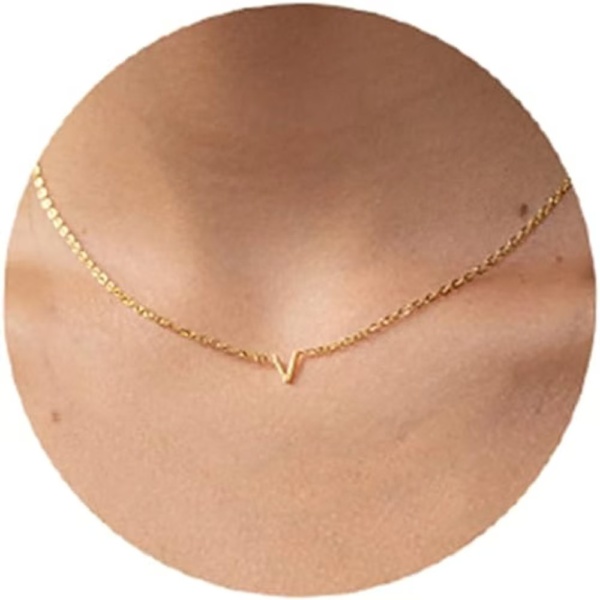 Gold Initial Necklace - Image 2