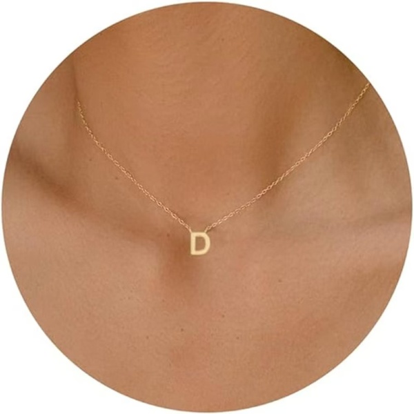 Gold Initial Necklace - Image 4