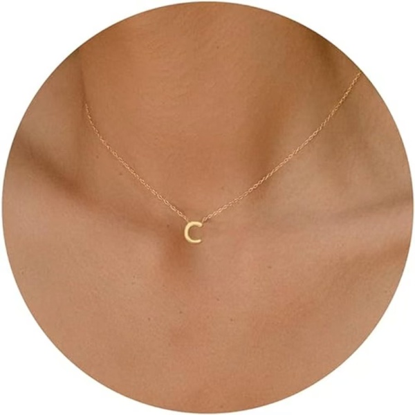 Gold Initial Necklace - Image 6