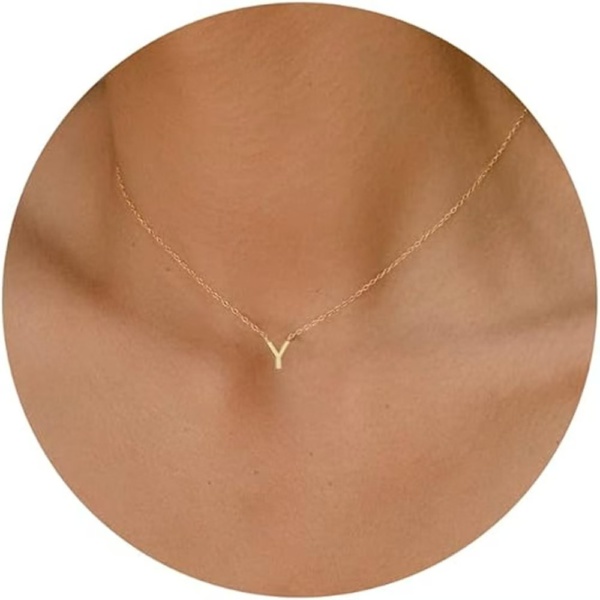 Gold Initial Necklace - Image 21