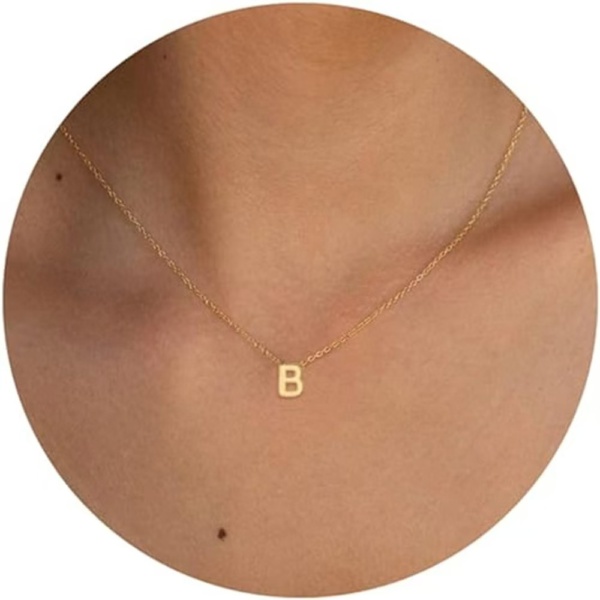 Gold Initial Necklace - Image 23