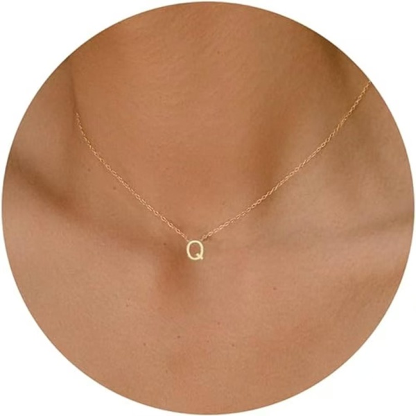 Gold Initial Necklace - Image 12