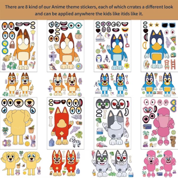 Bluey Party Stickers