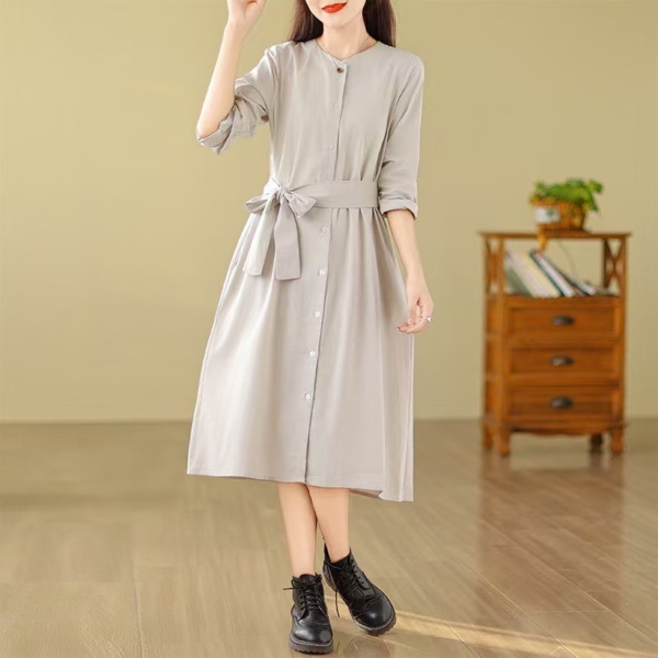 Sofia/Grey Button Down Dress - Image 2