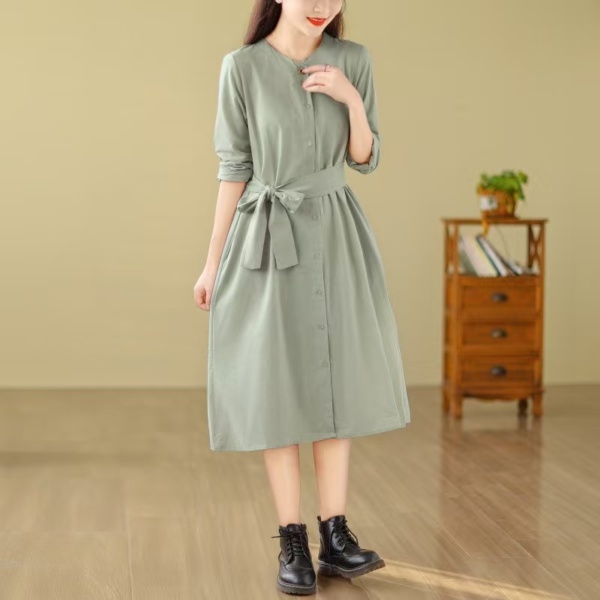 Sofia/Grey Button Down Dress - Image 5