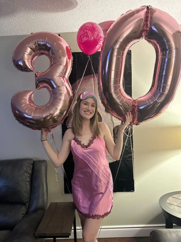 Pink 13 Going on 30 Inspired Jenna Rink Slip Dress - Image 6