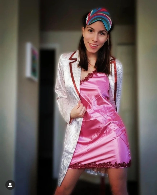 Pink 13 Going on 30 Inspired Jenna Rink Slip Dress - Image 5
